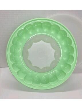 Vintage Tupperware Gelatin Mold Dessert Ring Mint Green 3-Piece